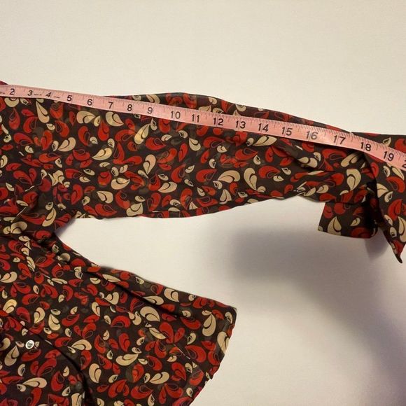 Vintage Limited Silk Blouse Sz M Semi Sheer Retro Y2K Mod - Picture 7 of 10